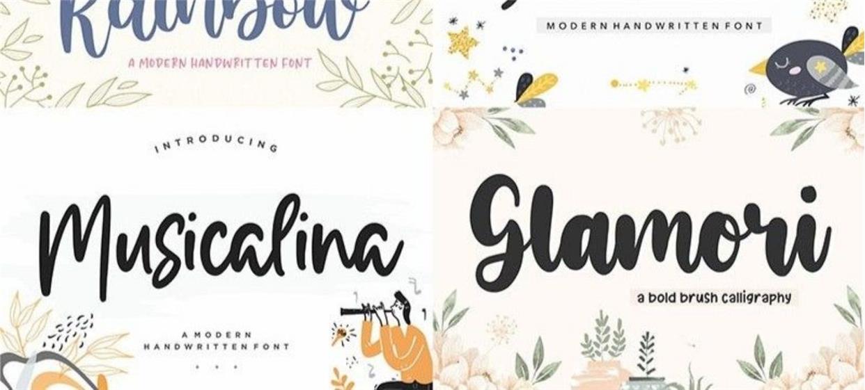 🔥600 Commercial-Use Handwritten Connected English Fonts TTF/OTF|For PS/Procreate/Design|Logo/Wedding/Digital Art Styles – Only $0.4! - pixelpenco