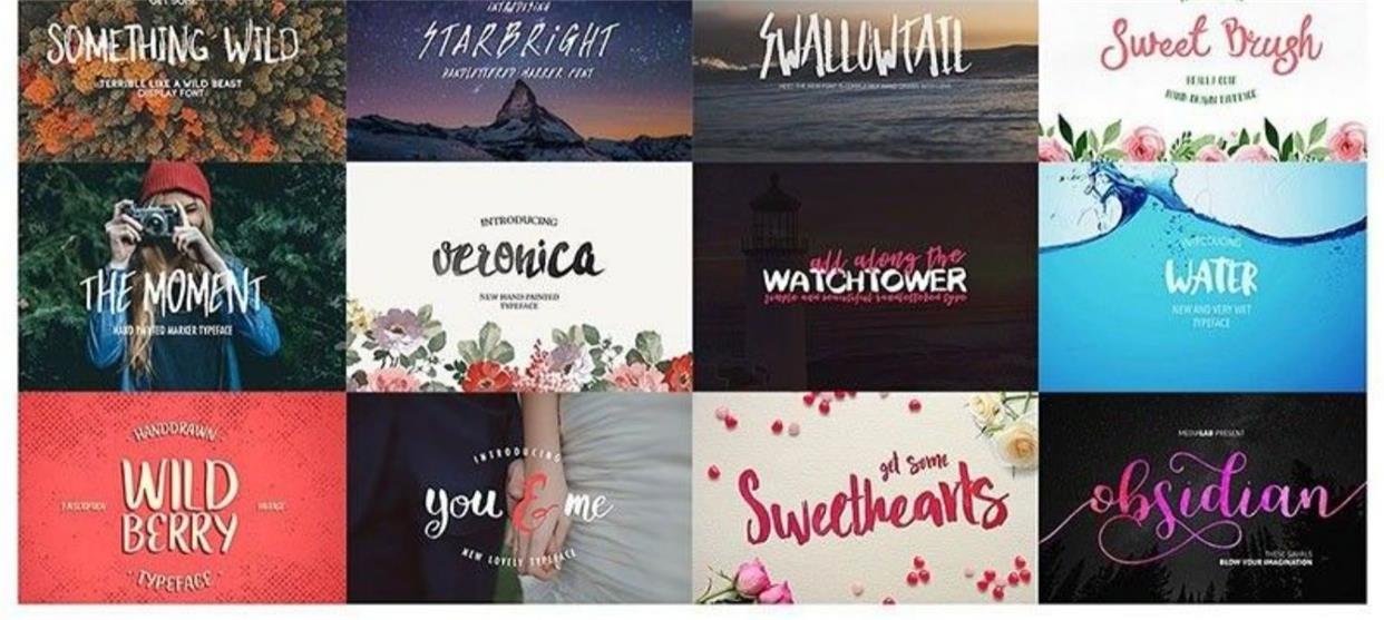 🔥600 Commercial-Use Handwritten Connected English Fonts TTF/OTF|For PS/Procreate/Design|Logo/Wedding/Digital Art Styles – Only $0.4! - pixelpenco