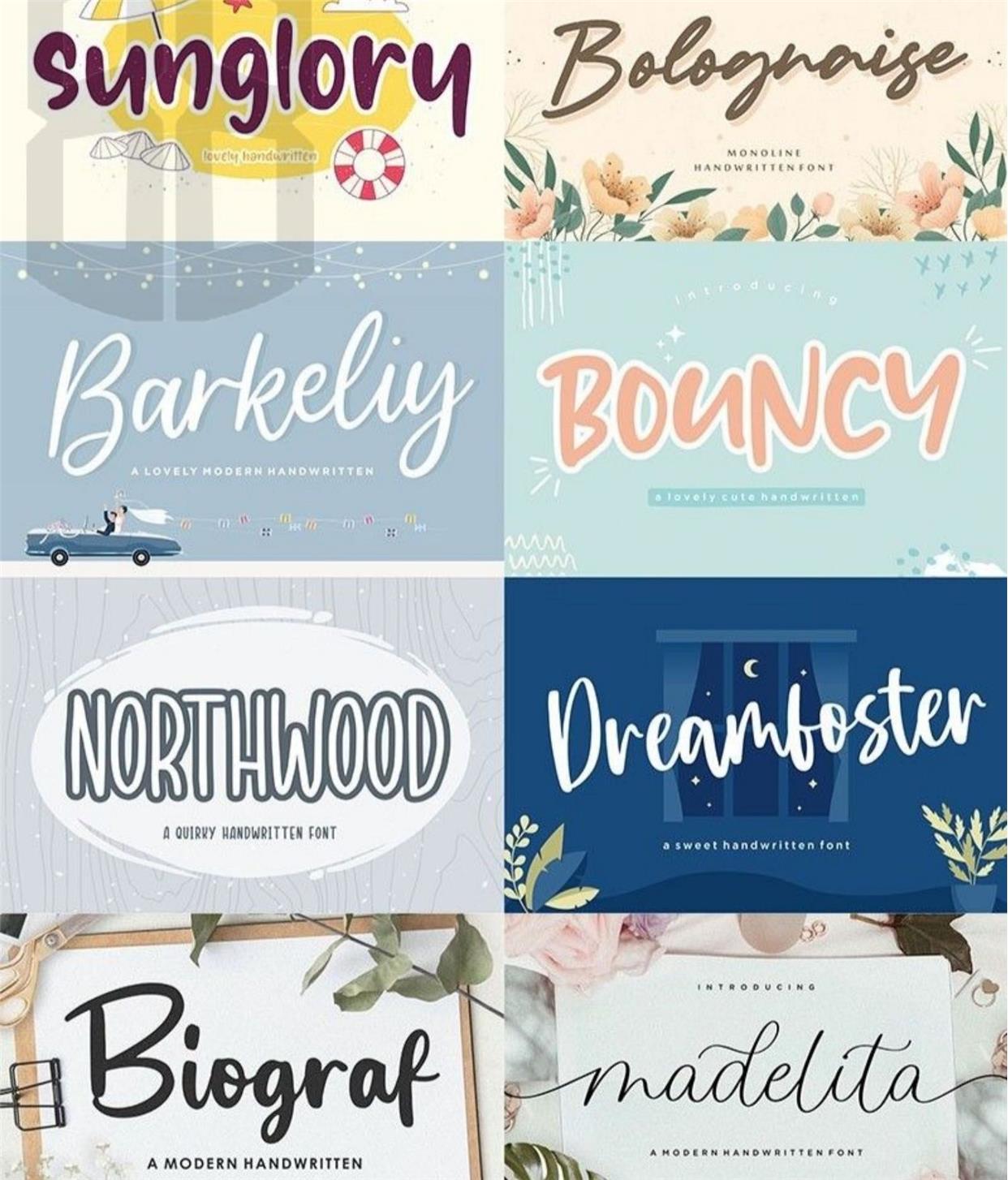 🔥600 Commercial-Use Handwritten Connected English Fonts TTF/OTF|For PS/Procreate/Design|Logo/Wedding/Digital Art Styles – Only $0.4! - pixelpenco