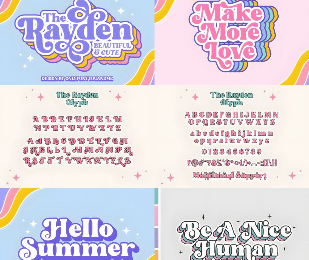 20 Cute English Fonts For PS & Procreate – American Retro Cartoon Graffiti Styles, Commercial Use Allowed – Only $0.5! - pixelpenco