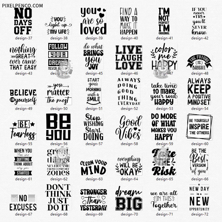 Inspirational English Quotes Font Design EPS Source Files | High - Definition Premium Design Materials
