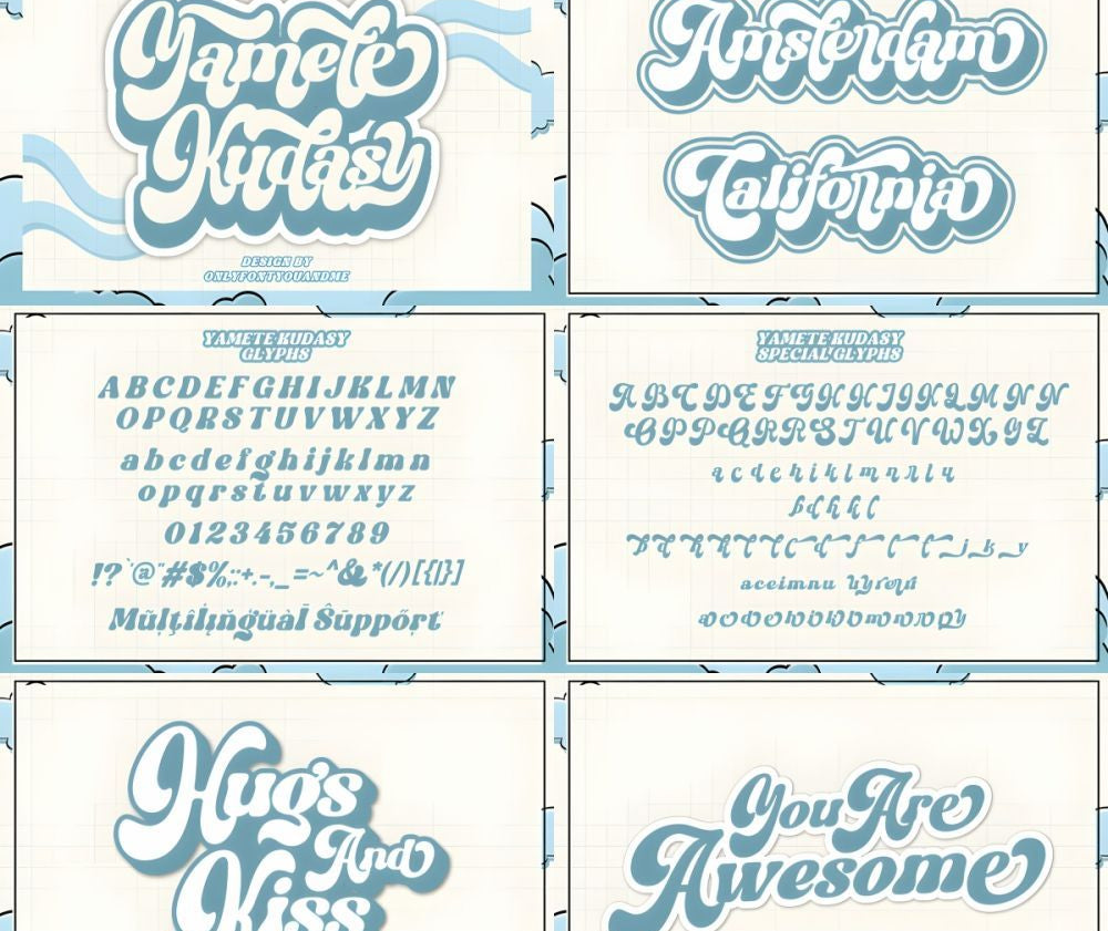 20 Cute English Fonts For PS & Procreate – American Retro Cartoon Graffiti Styles, Commercial Use Allowed – Only $0.5! - pixelpenco
