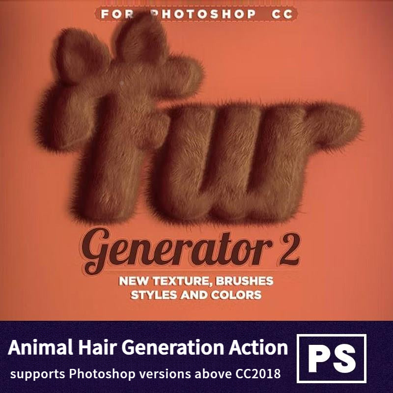 Fur Generator 2 For Graphic Designers - Get 4 Fluffy Ears & 2 Sizes, $3 For Photoshop