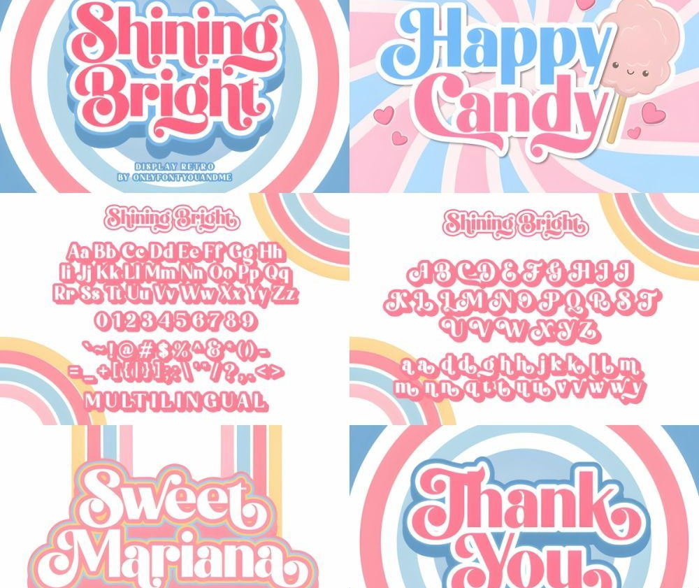 20 Cute English Fonts For PS & Procreate – American Retro Cartoon Graffiti Styles, Commercial Use Allowed – Only $0.5! - pixelpenco