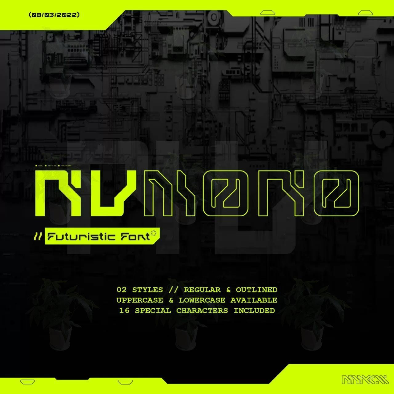 43 Sci-Fi Futuristic Cyber Fonts for PS/Procreate – Commercial Use $1 - pixelpenco