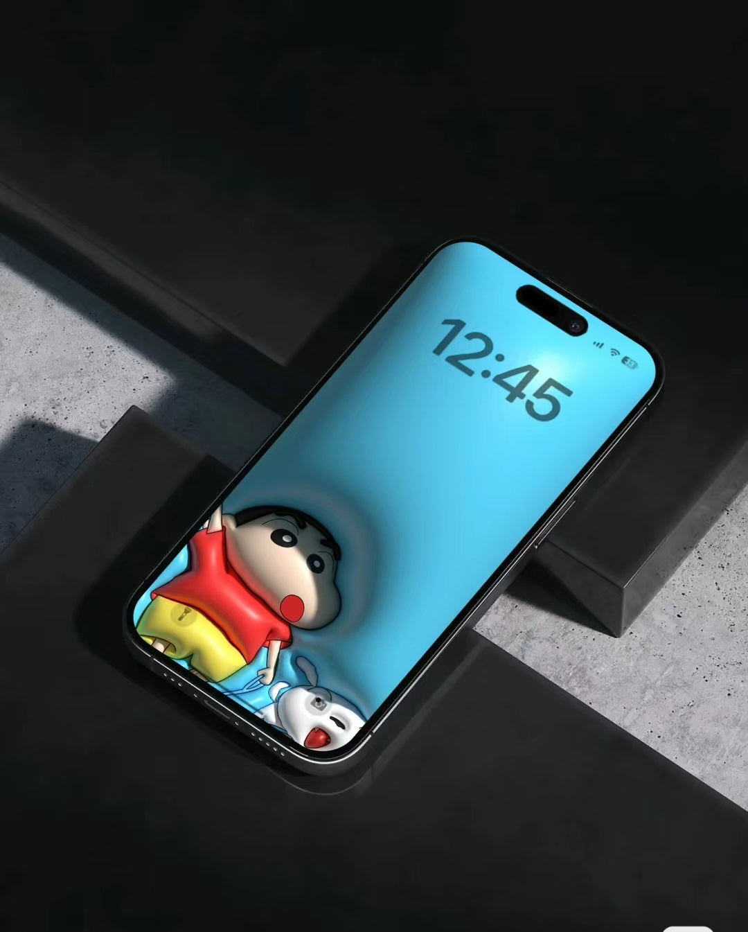 50-Pack Crayon Shin-Chan Inflated 3D 4K IPhone Wallpapers | HD Cartoon Anime Graphics For Apple Devices