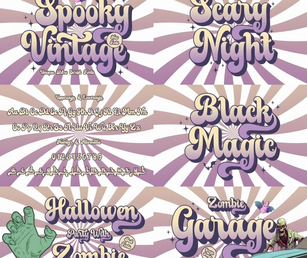 20 Cute English Fonts For PS & Procreate – American Retro Cartoon Graffiti Styles, Commercial Use Allowed – Only $0.5! - pixelpenco