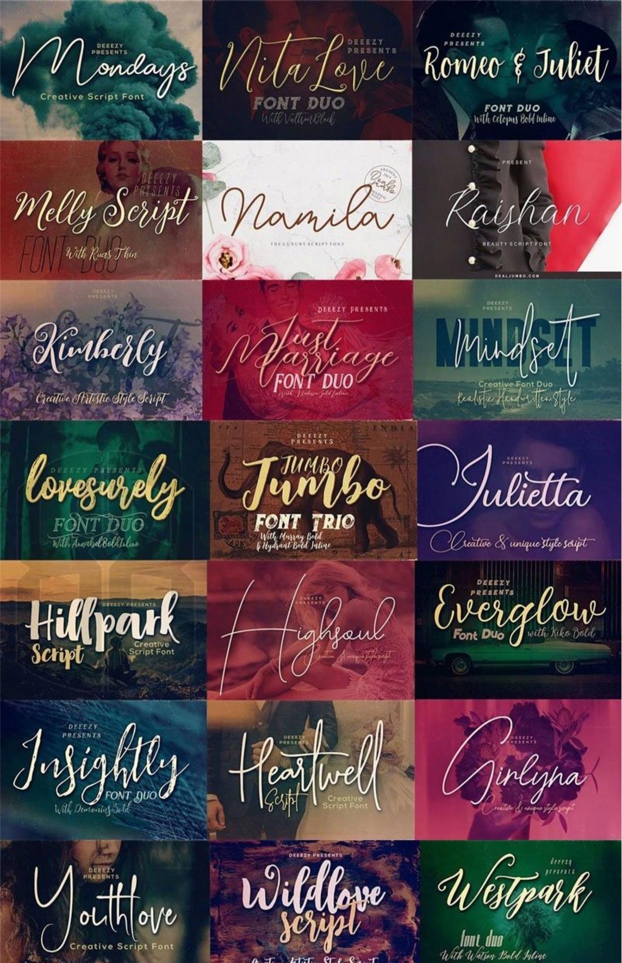 🔥600 Commercial-Use Handwritten Connected English Fonts TTF/OTF|For PS/Procreate/Design|Logo/Wedding/Digital Art Styles – Only $0.4! - pixelpenco
