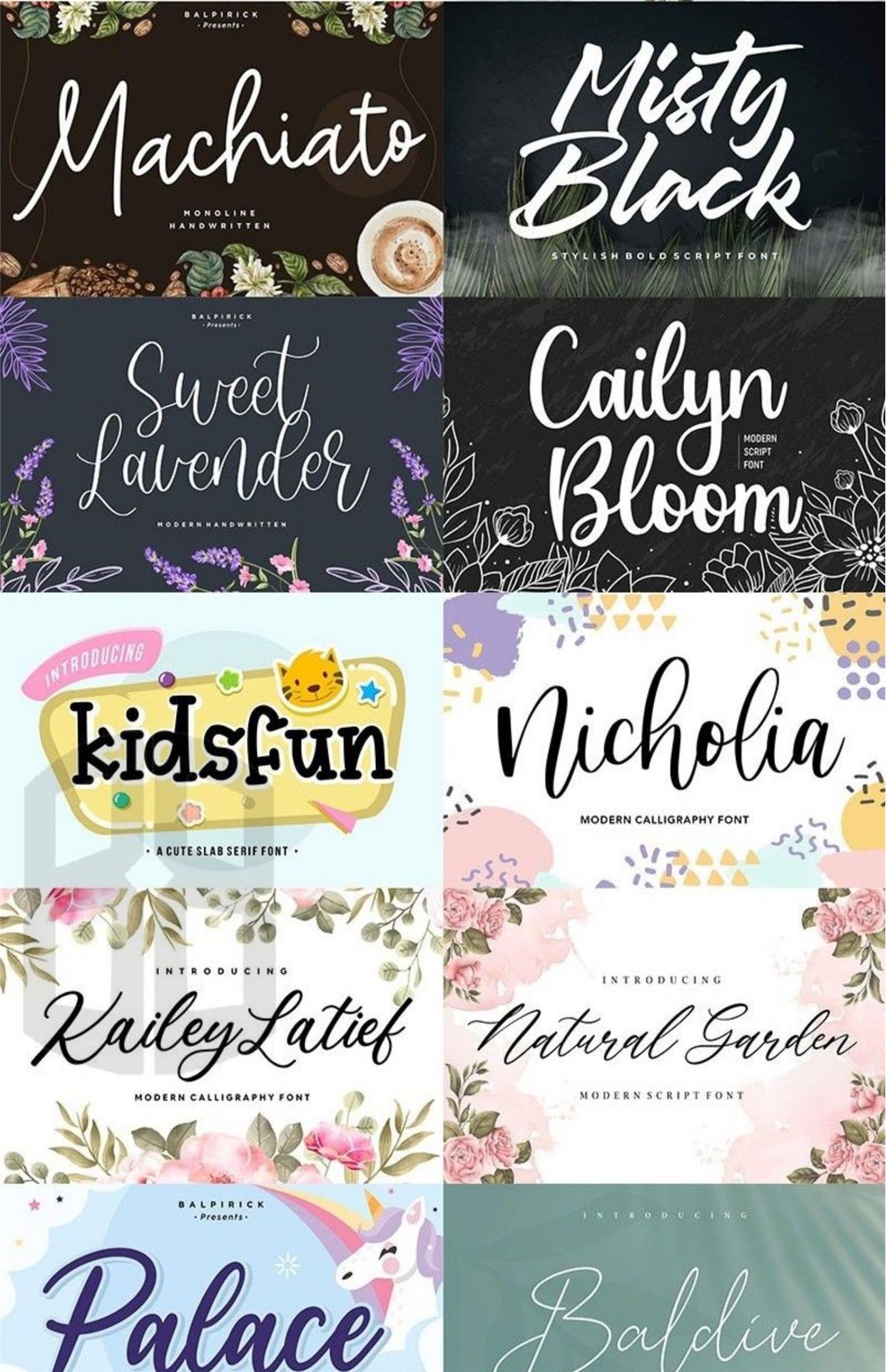 🔥600 Commercial-Use Handwritten Connected English Fonts TTF/OTF|For PS/Procreate/Design|Logo/Wedding/Digital Art Styles – Only $0.4! - pixelpenco