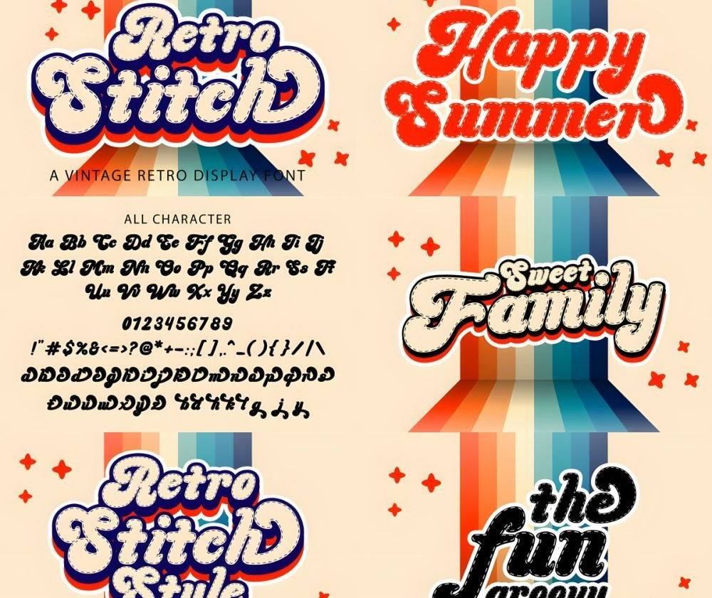 20 Cute English Fonts For PS & Procreate – American Retro Cartoon Graffiti Styles, Commercial Use Allowed – Only $0.5! - pixelpenco