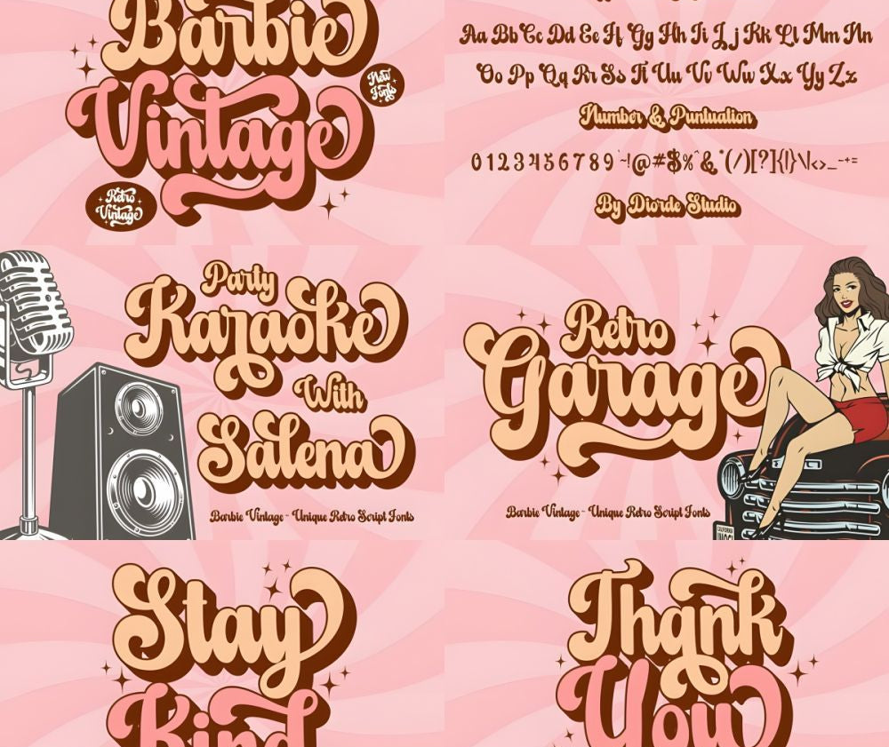 20 Cute English Fonts For PS & Procreate – American Retro Cartoon Graffiti Styles, Commercial Use Allowed – Only $0.5! - pixelpenco