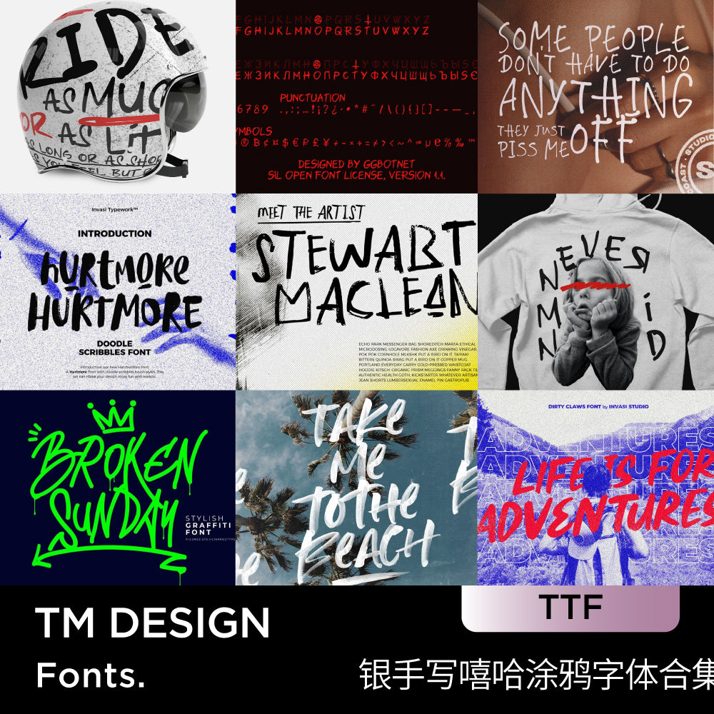 🔥 22 Handwritten Graffiti Splatter Fonts – Procreate & Photoshop Fonts – Commercial Use – Only $0.99 - pixelpenco