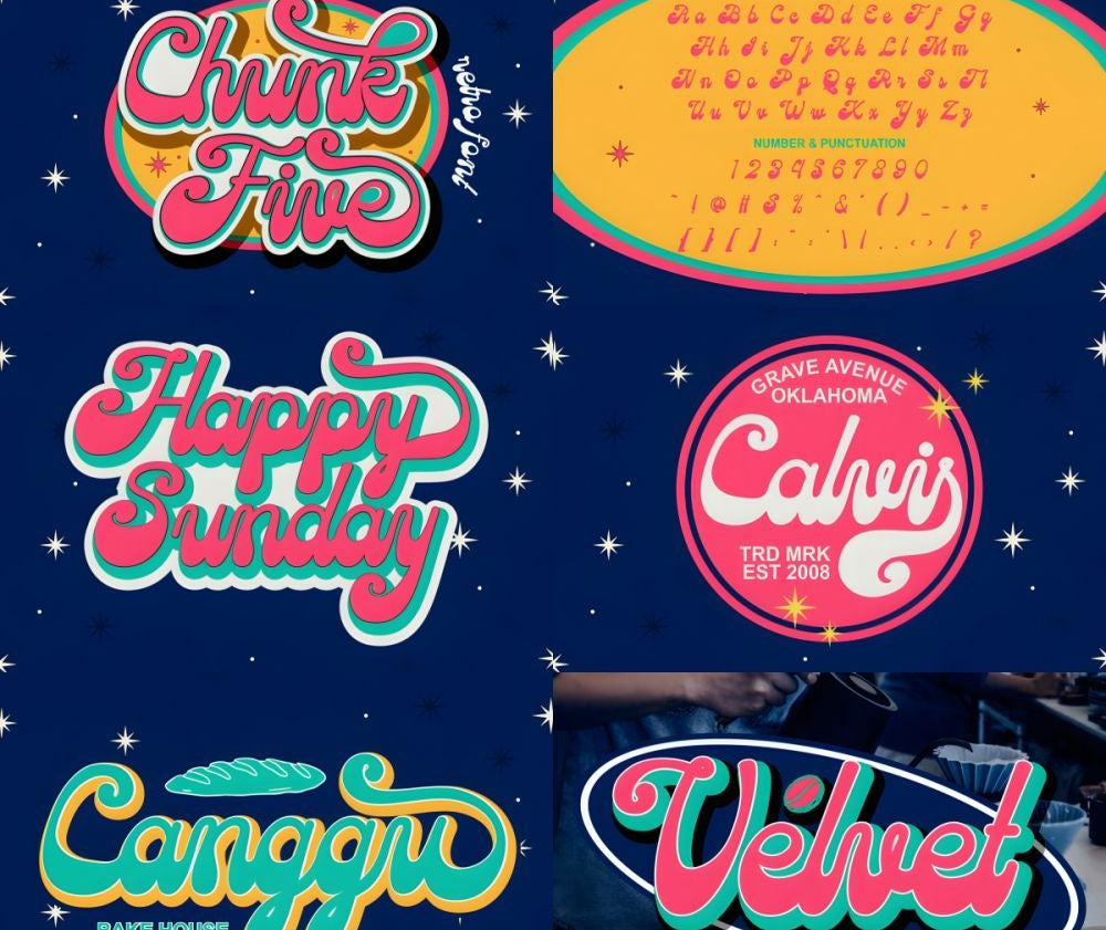 20 Cute English Fonts For PS & Procreate – American Retro Cartoon Graffiti Styles, Commercial Use Allowed – Only $0.5! - pixelpenco