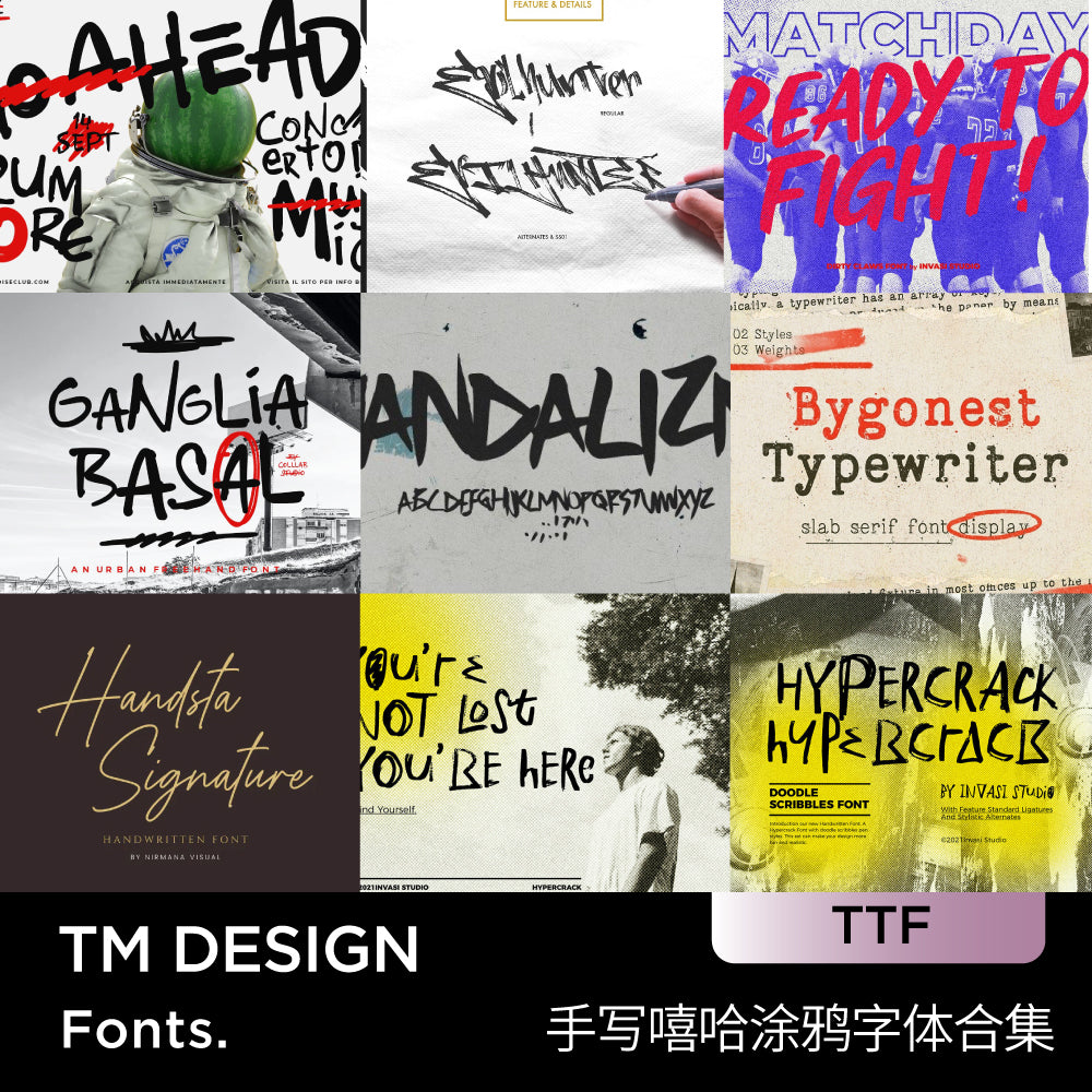 🔥 22 Handwritten Graffiti Splatter Fonts – Procreate & Photoshop Fonts – Commercial Use – Only $0.99 - pixelpenco