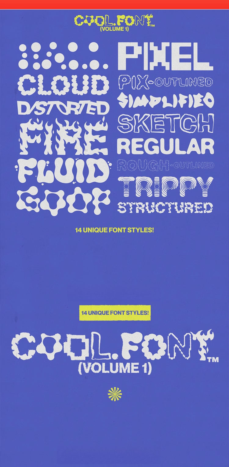 🔥 14 Acid Y2K Cyberpunk Grunge Fonts For Procreate/PS/AI – $0.99 (Multi-Format, Commercial Use) - pixelpenco