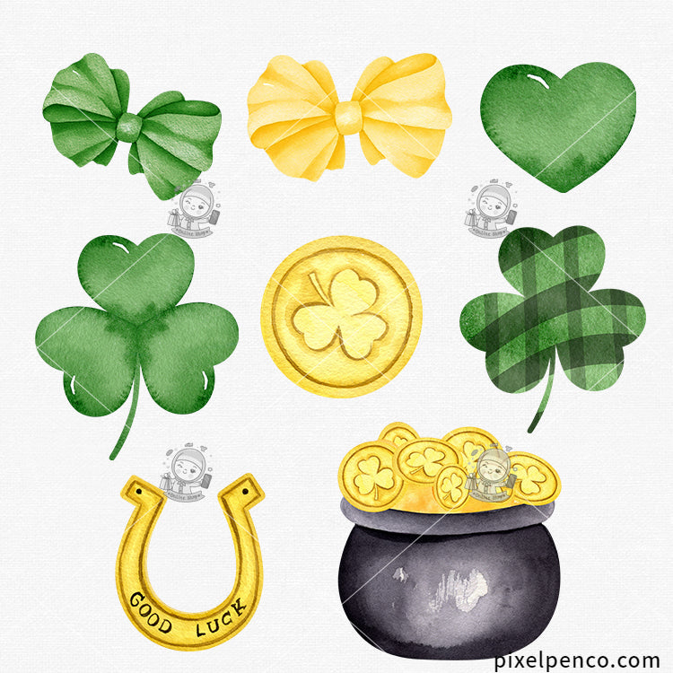 St. Patrick’S Day Gnome Clipart – Hand - Drawn Decorative Illustrations PNG, No - Background Design Materials – New & High - Quality – $0.99 Instant Email Delivery